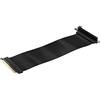 Corsair Premium PCIe 4.0 x16, 300 mm Cavo di Estensione - con Schermatura EMI - PCIe Femmina con Angolo di 90 - Compatibile con PCIe 3.0 per Una Maggiore Retrocompatibilità - Nero