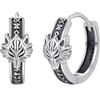MEDWISE Vichingo, lupo vichingo, orecchini a cerchio in argento sterling 925, da uomo, donna e donna, Argento sterling
