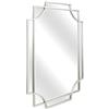 Romimex Specchio da parete argento metallo 61 x 92 x 2 cm