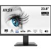 MSI PRO MP243X Monitor da 23.8 pollici, Full HD (1920x1080), 100Hz, IPS, 4ms, HDMI, DisplayPort, Altoparlanti incorporati, Antiriflesso, Antisfarfallio, Meno luce blu, Kensington, Nero