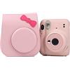 Goshyda Borsa Protettiva per Fotocamera, Custodia Protettiva per Fotocamera Retro in Pelle PU Antigoccia per Instax Mini 11/8/9(Rosa)