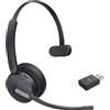 Yealink WH64 Headset mono wireless ibrido DECT & Bluetooth, certificazione UC