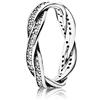 PANDORA Timeless Anello intrecciato con pavé e zirconia cubica, in argento, 48