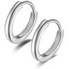 Candyfancy Orecchini a Cerchio in Argento 925 Donna Uomo 7mm 8mm 9mm 10mm 12mm Semplici Piccoli Cerchi per Cartilagine Trago Elica Anello Orecchio Huggy Creolo