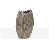Romimex Vaso bianco argento ceramica 13 x 20 x 13 cm