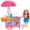 Barbie- Club Chelsea, Playset Carretto degli Snack con Bambola Bionda, Gattino e Accessori Giocattolo per Bambini 3+ Anni, GHV76