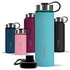 720°DGREE Borraccia termica 500 ml noLimit - Bottiglia acqua termiche in acciaio inox - Senza BPA - Borracce perfetto per bevande (530ml) calde, fredde, Bambini, Bambina, Scuola +2 Coperchi