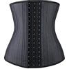 YIANNA Corsetto Donna Dimagrante Modellante Pancera Stringivita Corpetto Latex Waist Trainer Bustino Body Shaper Contenitivo Nero U37G S