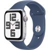 Apple Watch SE GPS 44mm Cassa in Alluminio Color Argento con Denim Sport Band -