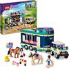 LEGO Friends Rimorchio per Spettacolo Equestre con 2 Cavalli Giocattolo, Macchina SUV e Accessori per l'Equitazione, Giochi per Bambini, Bambine, Ragazzi e Ragazze, Idea Regalo Fan degli Animali 41722