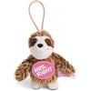 NICI- Animals 44854 Ciondolo a Forma di Bradipo con Scritta Mrs. Right 8 cm con Anello, Colore Marrone