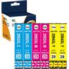BADA Sostituzione per Epson 29 29XL per Epson Expression Home XP-342 XP-245 XP-442 XP-235 XP-335 XP-432 XP-435 XP-332 XP-345 XP-247 XP-445 (2Ciano/2 Magenta/2 Gialli, 6Pack)