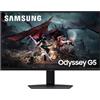 Samsung Monitor Gaming Odyssey G5 (S27DG502), Flat, 27, 2560x1440 (QHD), IPS, 180Hz, 1 ms, AMD FreeSync, Adaptive Sync, HDMI, Display Port, Ingresso Audio, HAS, Pivot, Flicker Free