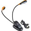 Ortega Guitars OML-D Lampada per Leggio A Doppio Stelo, Usb Ricaricabile