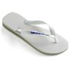 Havaianas Brasil Logo (Mini Me), Infradito Unisex - Bambini e ragazzi, Bianco, 29/30 EU