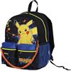 SEVEN Zaino Scuola Pokemon,Asilo e Tempo Libero, Blu e Giallo, Bambini e ragazzi, Con doppio taschino frontale