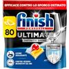 Finish Ultimate Infinity Shine Pastiglie Lavastoviglie, 80 Capsule Lavastoviglie al Limone, Pastiglie per Lavastoviglie contro lo Sporco e i Residui Incrostati