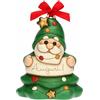 THUN, Gnomo Oliver Albero di Natale con Scritta Auguri in Ceramica di Alta Qualità, Collezione Natale, Statuine da Collezione, Idea Regalo per Natale, 19,9 x 24,7 x 8,2 cm