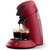 Versuni Philips Senseo Original Plus CSA210/90 - Macchina per cialde da caffè, tecnologia Coffee Boost in plastica riciclata, colore: Rosso