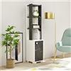 Hanah Home Bookshelf, Bianco e Nero Marmo, Taglia Unica