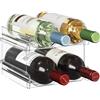 Lifewit Portabottiglie Impilabile in Plastica per Frigorifero, Armadio, Bancone, Portabottiglie da Vino, Organizer per Bottiglie d'Acqua Può Contenere 4 Bottiglie, Trasparente