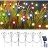 JIMACRO Luci Solari da Giardino, 6 Pack 48 LEDs Luce Solare da Giardino Firefly, Luci da Giardino Impermeabili con 8 Modalità di Illuminazione per la Decorazione del Paesaggio del Patio
