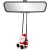 VIPbuy Ornamento da appendere all'auto, 100% fatto a mano, in legno, a forma di anatra intagliato a mano, decorazione per specchio dell'auto, accessori decorativi da appendere (Babbo Natale)