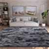 Tinyboy-hbq Tappeto Salotto Shaggy Tappeti a Pelo Lungo,Moderno Soggiorno Camera da Letto Tappeti,Antiscivolo Morbido e Soffice (Grigio Nero, 200 x 200 cm (Rectangular))