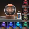 Shop-UP! Lampada Sistema Solare 3D rgb colorato con telecomando sfera di cristallo grande, con base e luce colorata a led USB, confezione regalo inclusa