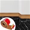 MeYuxg Battiscopa in PVC, Battiscopa Rovere Giallo 10 cm x 3 metri, Battiscopa Adesivo Binario di Transizione del Gap nel Muro, Battiscopa Decorativi, Battiscopa PVC per Cucina, Bagno, Soggiorno
