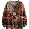CGGMVCG Felpe di Natale per Le Donne Maglione di Natale per Le Donne Babbo Natale Lavorato a Maglia Brutto Maglione di Natale Plus Size, Rosa Acceso, L