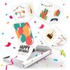 Notta&Belle FEEL LOVE EVERY MINUTE «BOOM!» Biglietto di Auguri Happy Birthday (Celebrating Time - 3 cube), Carta Sorpresa Esplosiva Coriandoli, Regali Divertenti