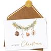 Joli Coon Biglietto di Natale, Biglietto Natale Merry Christmas, con busta | Carta design testurizzata 400g, doratura, vero sigillo in ceralacca autoadesivo, spazio per messaggio personale