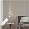 Partenopea® Lampada a Sospensione LED moderno a spirale Dimmerabile cambia 3 Tonalità Luce completa di Telecomando per interni cucina stanza letto soggiorno (ORO)