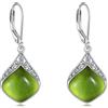 YAFEINI Orecchini a Goccia Di Peridoto in Argento Sterling Finemente Lavorati Con Un Design Celtico Irlandese Orecchini a Goccia Di Peridoto Verde Realizzati Con Pietra Naturale Di Peridoto