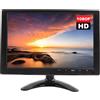 Bewinner Display da 10,1 Pollici per, 1366x768 Monitor HDMI Portatile 16: 9 Display di Regolazione con Base Monitor Supporto per Altoparlanti VGA, HDMI, BNC, AV, USB
