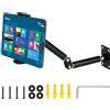 NZZVNZ Supporto da Parete per Tablet, Supporto Tablet Muro, Girevole a 360° Supporto per Tablet con Braccio Regolabile per Tutti Smartphone e Tablet da 4.7-12.9 Pollici