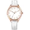 COMTEX Orologio da donna con tutti i numeri arabi e quadrante di facile lettura, con cassa in oro rosa intarsiata con diamanti di cristallo. Orologio alla moda ed elegante, Oro rosa, Moderno