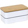 COOK CONCEPT - KA4820 - Lunch Box 2 Livelli con fascia elastica Cucina da portare Lunch Box e Accessorio