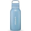 LifeStraw Go Series - Borraccia isolata in acciaio inox con filtro acqua per viaggi e uso quotidiano. Rimuove batteri, parassiti e microplastiche, migliora il sapore, 1l, Icelandic Blue (blu)