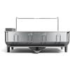 simplehuman KT1181 - Scolapiatti con telaio in acciaio, scolapiatti e scolapiatti con portaposate, cucina, grande, grigio, acciaio inox spazzolato, 5 anni di garanzia