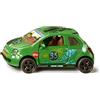 siku 6506, Style my siku Set Personlizzabile, Fiat 500 Adventure, Auto Giocattolo, Metallo e Plastica, Verde, Incluso Foglio di Adesivi per Design Personalizzato, Porte Apribili