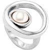 Uno de 50 UNOde50 Anello originale in argento, cristallo sfaccettato con perle, Gioiello fatto a mano della collezione My Luck