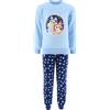 BlueY Pigiama per Ragazzi, 2 Pezzi Maglietta e Pantaloni Lunghi in Velluto per Ragazze, Pigiama in Morbido Pile, Taglia 3 Anni | Blu