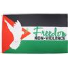 AZ FLAG - Bandiera della Palestina Libertà Non Violenza - 100D Poliestere Bandiera Palestinese con due occhielli in metallo - Resistente allo sbiadimento - Colori vivaci - 3' x 5' piedi - 150x90 cm