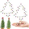 VZXQX 2 Pezzi Accessori Casa Bambole Miniatura, 45cm Stringa Luci Fatate in Miniatura per la Casa Delle Bambole Mobili, Porta Elfo, Mini Albero di Natale, Decorazione del Giardino in Miniatura