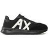 Armani Exchange Men's Dusseldorf Contrast Logo, Sneaker, Scarpe da Ginnastica Uomo, Nero/Bianco (Black/Black/off Whit), 46 EU
