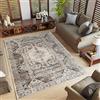 TAPISO Dubai Tappeto Tradizionale Pelo Corto Soggiorno Design Vintage Motivo Geometrico Mosaico Ornamenti Tonalità Grigio Chiaro Salotto Sala Camera Ufficio Oeko-Tex 60 x 100 cm