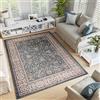 TAPISO Colorado Tappeto Pelo Corto Resistente Design Tradizionale Classico Verde Blu Motivo Floreale Ornamenti Cornice Bordo Scuro Camera Salotto Soggiorno Sala Oeko-Tex 200 x 300 cm