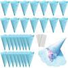 Eterspr 30 Pezzi Coni di Carta per Feste Blu, Sacchetti di Coriandoli per Matrimoni, Stampa Vuota, per Coni di Coriandoli di Carta per Matrimoni, Piatti di Fiori di Caramelle e Coriandoli(Blu)